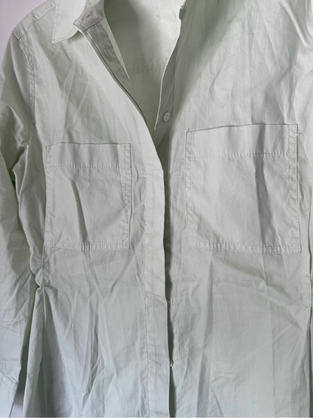 Mango Pale Mint Button-Up Top - Picture 3 of 7